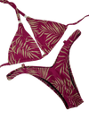 Maroon Tropic Figure Posing Suit