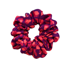  Purple & hot coral  Multi Color Jumbo Scrunchie