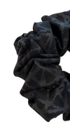 Black Reflective Geometric Jumbo Scrunchie