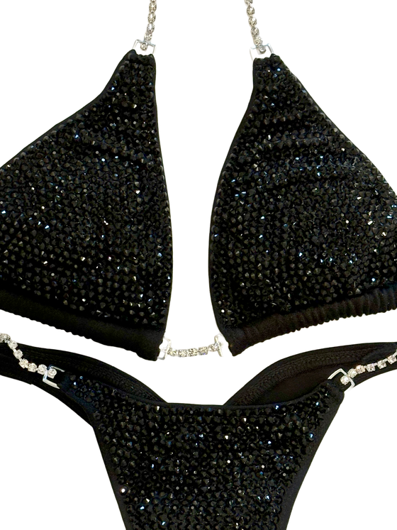 Black Fully Stoned Competition Bikini