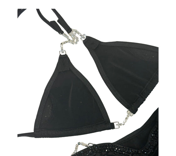 Black Fully Stoned Competition Bikini