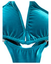 Turquoise Velvet Posing Suit