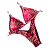 Maroon Tropic Figure Posing Suit