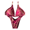 Maroon Tropic Figure Posing Suit